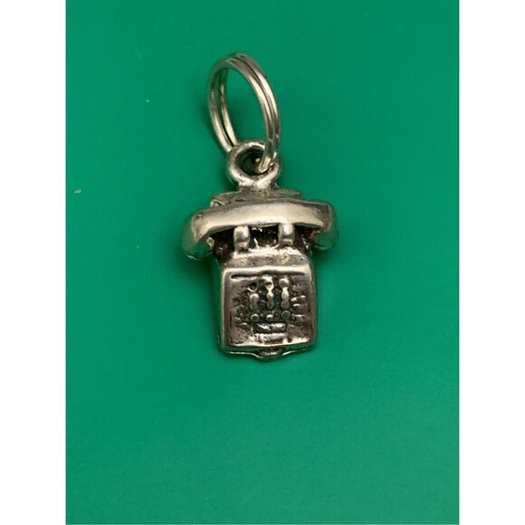 Phone from the past Sterling Silver Jewelry Charm #telephone - Picture 2 of 4